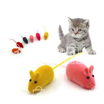 Мышка для кошек с пищалкой, 6 см