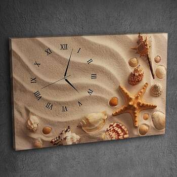 Canvas divar saatı dəniz şəkilli