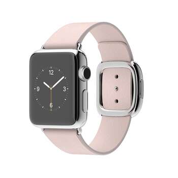 Apple Watch 38mm Stainless Steel Case with Soft Pink Modern Buckle MJ372