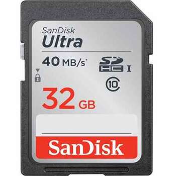 SANDISK 32GB ULTRA UHS-I SDHC MEMORY CARD (CLASS 10/40 MB/S)