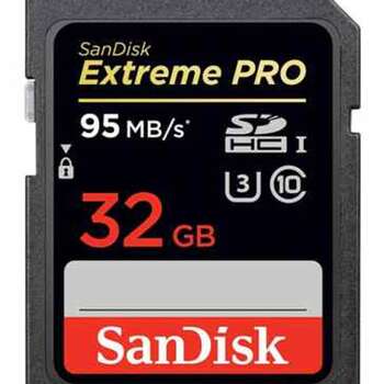 SANDISK 32GB EXTREME PRO UHS-I SDHC U3 MEMORY CARD (CLASS 10/95 MB/S) SDSDXPA-032G-X46