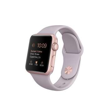 APPLE WATCH 38MM ROSE GOLD ALUMINUM CASE WITH LAVENDER SPORT BAND MLCH2
