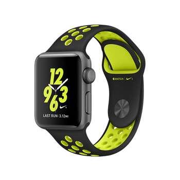 APPLE WATCH SERIES 2 38MM NIKE+ SPACE GRAY ALUMINUM CASE BLACK VOLT NIKE SPORT BAND MP082