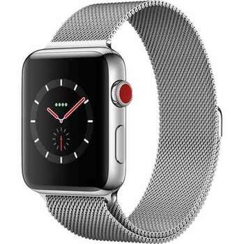 APPLE WATCH SERIES 3 GPS + CELLULAR 42MM STAINLESS STEEL CASE WITH MILANESE LOOP (MR1J2)