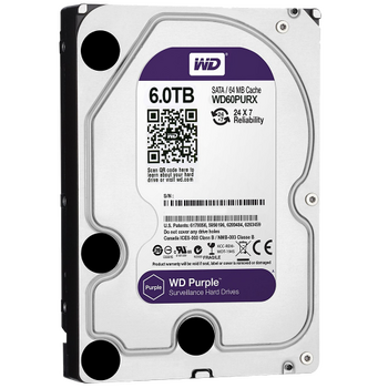 WD Purple 6TB Intellipower Sata 3.0 64Mb 3,5" Sabit disk 7x24 (WD60PURX)