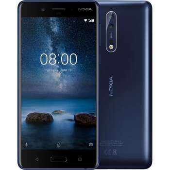 Nokia 8 Dual Sim 64GB 4G LTE Polished Blue