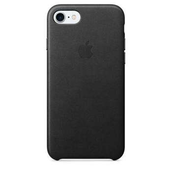 Apple Leather Case For IPhone 7- Black (MMY52)