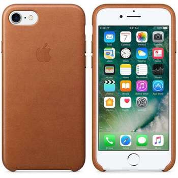 Apple Leather Case For IPhone 7 - Saddle Brown (MMY22)