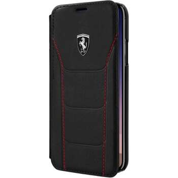 Ferrari Heritage 488 Genuine Leather Book Type Case For IPhone X - Black