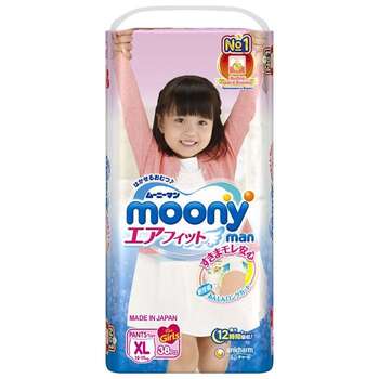 Подгузники-трусики Moony (Big) 12-17 кг для девочек (38 шт.)
