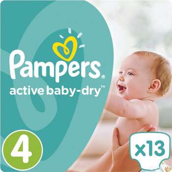 Подгузники Pampers Active Baby-Dry Размер 4 (Maxi) 8-14 кг, 13 шт