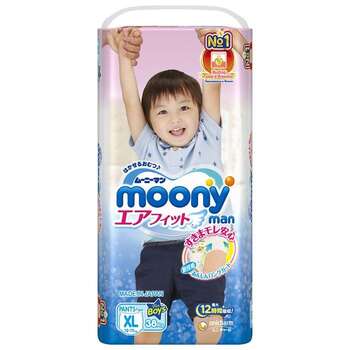 Подгузники-трусики Moony (Big) 12-17 кг для мальчиков (38 шт.)