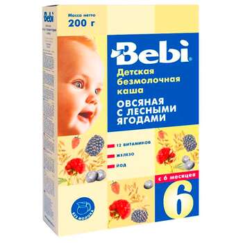 Овсяная каша Bebi с лесными ягодами (с 6 мес., 200 гр.)