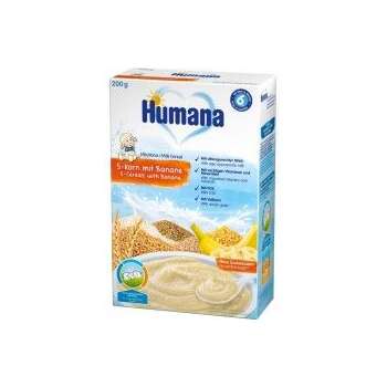 Humana Каша молочная 5 злаков с бананом 6м+ 200г