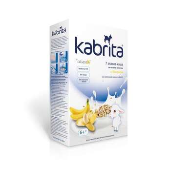 Kabrita каша 7 злаков с бананом на козьем молоке с 6мес. 180гр.