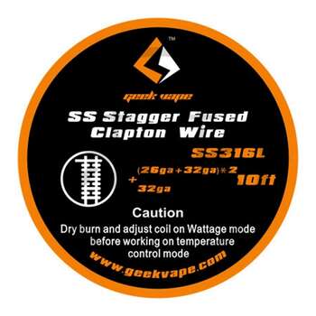 GeekVape SS Staggered Fused Clapton SS316L (10ft)