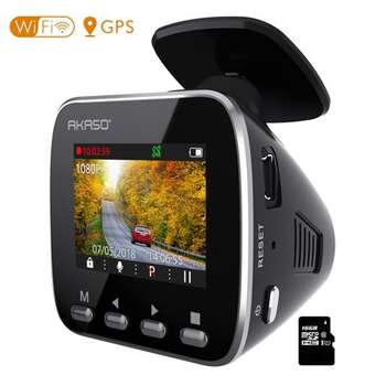 AKASO V1 GPS Dash Cam FHD 1296P