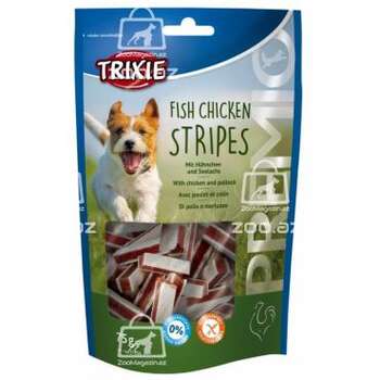 Trixie Fish Chicken Stripes лакомство для собак с цыпленком и сайдой