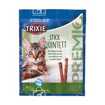 Trixie Stick Quintett лакомство для кошек с мясом птицы и печенью, 5 шт.