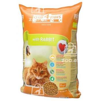 Club 4 paws сухой корм для взрослых кошек с кроликом (целый мешок 11 кг)
