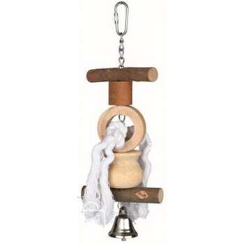 Trixie веревочная игрушка для птиц с колокольчиком, 20 см