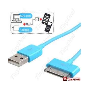 Dock Connector to USB Male Power & Data Sync Cable for Apple 4G 3G 3GS iPod Classic Nano Touch iPad