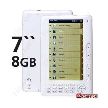 E-Book Reader 7" TFT Digital Pocket Edition Media Player / FM Radio / MP3 MP5 / Voice Recorder 8GB Flash