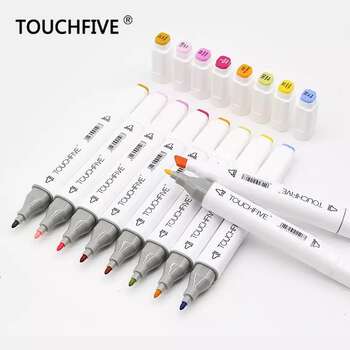 Touchfive ikitərəfli spirt əsaslı markerlar.