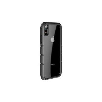baseus tank case durable pc cover with tpu bumper for iphone xr black wiapiph61 tk01