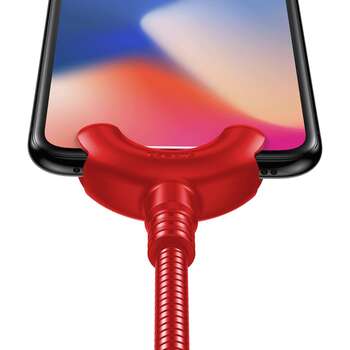 eng pl Baseus O type 2in1 USB Lightning Cable with Clips Car Mount red CALOX 09 40801 6
