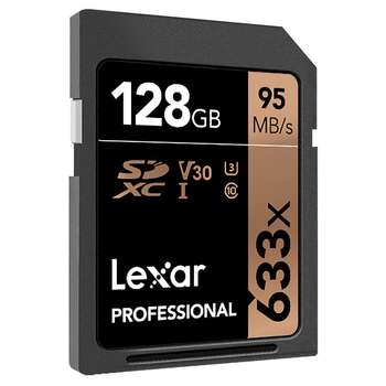 Lexar Professional 128 GB 95 mb/s 633x SD kart