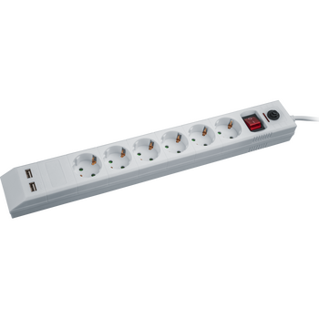 Elektrik uzadıcısı (Udlinitel) 6-lıq 1.8mt (USB çıxış 2 ədəd) Navigator 71864