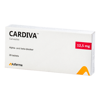 CARDIVA 12.5 mg TABLET