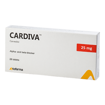 CARDIVA 25 mg TABLET