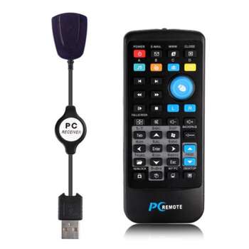 XBOSS Wireless IR Remote Control PC Fly Mouse Mini USB Controller Media Center With USB Receiver  2 