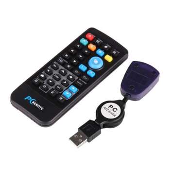 XBOSS Wireless IR Remote Control PC Fly Mouse Mini USB Controller Media Center With USB Receiver  1 