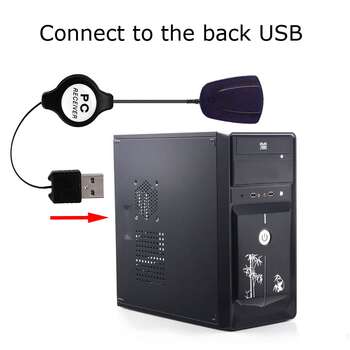 XBOSS Wireless IR Remote Control PC Fly Mouse Mini USB Controller Media Center With USB Receiver  6 