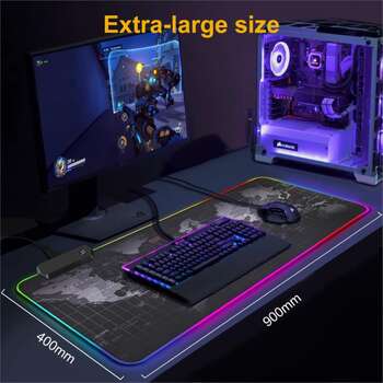 Xboss Gaming Mouse Pad RGB Large Mouse Pad Gamer Big Mouse Mat Computer Mousepad Led Backlight XXL 3  11 