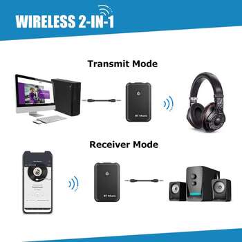 XBOSS Bluetooth Transmitter and Receiver 2 in 1 Wireless 3