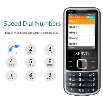 Servo V9500 4 Sim Card Mobile Phone Unlocked WhatsApp  5 