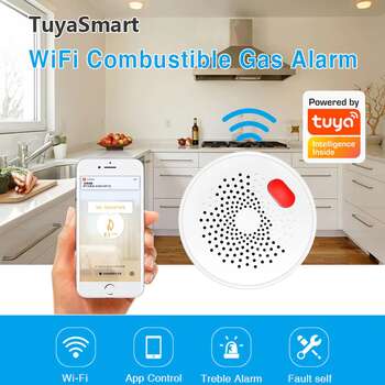 Tuya Wifi Natural Gas Sensor Gas Leak Detector Alarm for Home Wireless Fire Alarm Sensors  6 