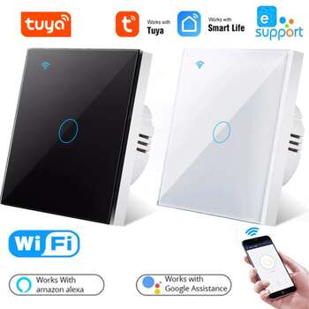 Tuya Smart Wifi Touch Light Switch No Neutral Wire Required 1 2 3 4 Gang for Ceiling Light Fan Door  3  ehm6 i6