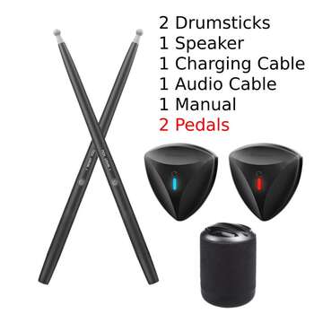Air Drum Sticks Electronic for Beginners Kids Adults Practice  Black   9 