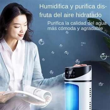 Amoi Portable Mini Air Conditioner Air Cooler Fan Water Cooling Fan Air Conditioning For Home And Room Office Mobile Air Conditioner  6 