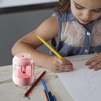 Deli Electric Pencil Sharpener With Container For Kids Student Office  4 