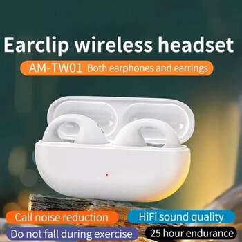 Wireless Ear Clip Bone Conduction Headphones 12  4 