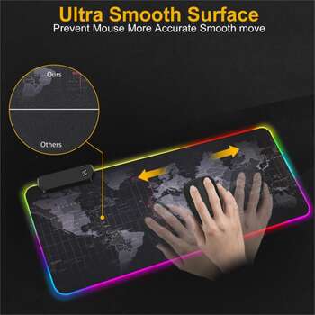 Xboss Gaming Mouse Pad RGB Large Mouse Pad Gamer Big Mouse Mat Computer Mousepad Led Backlight XXL 3  10 