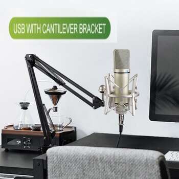 Professional Condenser Microphone For Recording Podcast Live Streaming Singing Gaming Computer Mobile Phone Compatible  12 