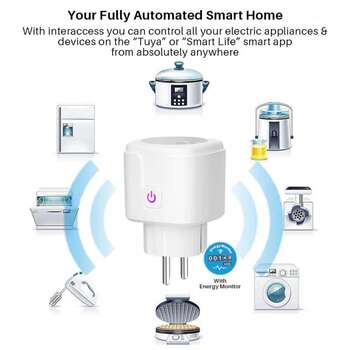 Tuya Wifi Smart Plug Compatible With Google Home and Alexa Google Assistant Zigbee 16A Main  3  960x960