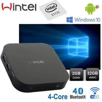 Wintel W8 Windows + android sistemli tv box Quad Core 64Bit 2.4Ghz 2G/32G